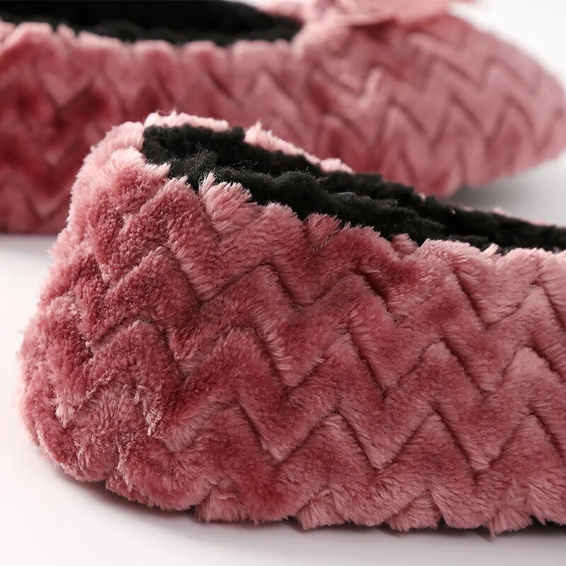 Sieviešu mājas čības Ziemas silti iekštelpu apavi Ērti mīksta plīša Sieviešu mājas čības kokvilnas sieviešu pūkainas plakanas čības