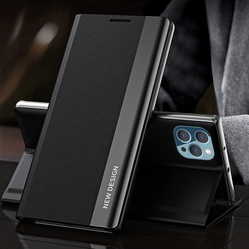 Δερμάτινη μαγνητική θήκη για Samsung Galaxy S23 Ultra S21 S20 FE S22 S10 Plus S9 S8 S7 Edge για Note 20 10 Lite Capa Cover