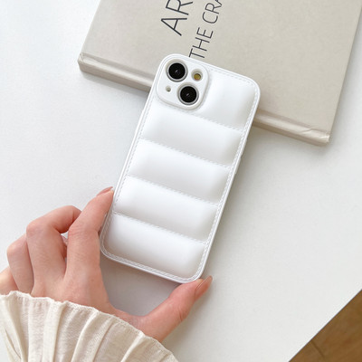 Fashion Down Jacket Μαλακή θήκη τηλεφώνου σιλικόνης για iPhone 14 13 Pro Max 12 11 Pro XSMax X XR 15 Plus North αντικραδασμικό κάλυμμα Funda