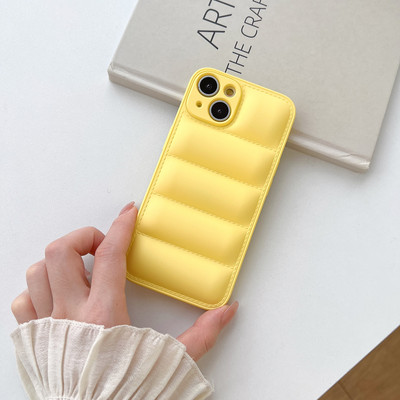 Fashion Down Jacket Μαλακή θήκη τηλεφώνου σιλικόνης για iPhone 14 13 Pro Max 12 11 Pro XSMax X XR 15 Plus North αντικραδασμικό κάλυμμα Funda