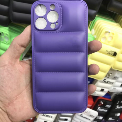 Fashion Down Jacket Μαλακή θήκη τηλεφώνου σιλικόνης για iPhone 14 13 Pro Max 12 11 Pro XSMax X XR 15 Plus North αντικραδασμικό κάλυμμα Funda