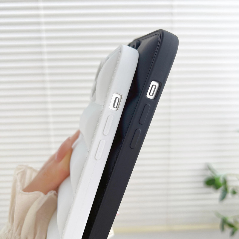 Fashion Down Jacket Μαλακή θήκη τηλεφώνου σιλικόνης για iPhone 14 13 Pro Max 12 11 Pro XSMax X XR 15 Plus North αντικραδασμικό κάλυμμα Funda