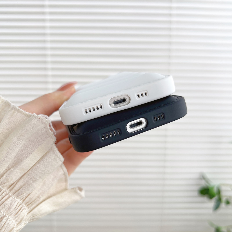 Fashion Down Jacket Μαλακή θήκη τηλεφώνου σιλικόνης για iPhone 14 13 Pro Max 12 11 Pro XSMax X XR 15 Plus North αντικραδασμικό κάλυμμα Funda