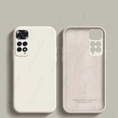 Πολυτελές αυθεντικό μαλακό κάλυμμα υγρής σιλικόνης για XiaoMi RedMi Note 11 E 11s Pro 5G 4G Plus + 10 10A 10C 12C 12 12S Pro Square Case