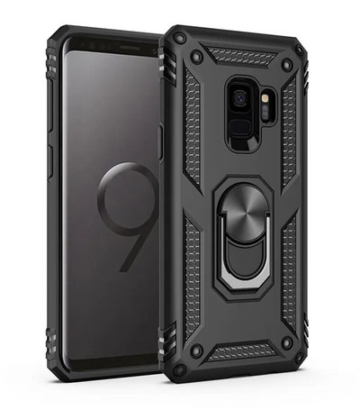 Triecienizturīgs korpuss Samsung Galaxy S9 S20 Ultra S8 S10 Plus Note 9 8 A51 A71 Note8 Note9 S9Plus A50 A70 gredzenu turētāja statīva vāciņi