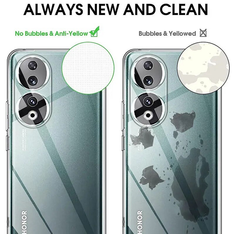 Īpaši plāns caurspīdīgs silikona mīkstais korpuss, kas paredzēts Huawei Honor 80 90 Lite Pro 80GT 80SE X9A X8 X8A X7 X7A caurspīdīgam augstas kvalitātes apvalkam