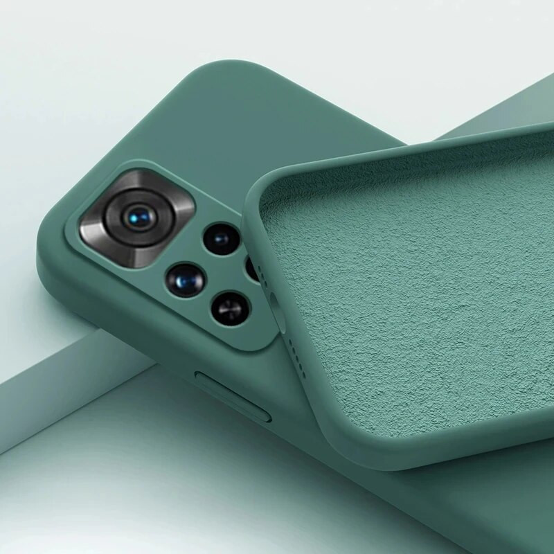 Šķidrā silikona vāciņš priekš Xiaomi Redmi Note 11 Plus 9 10 10s 11s 12 12X Mi 10T 11T 12T Pro 11 Lite 5G NE POCO F3 X3 NFC vāciņš