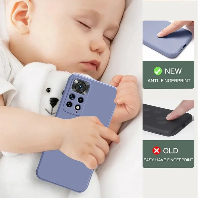 Šķidrā silikona vāciņš priekš Xiaomi Redmi Note 11 Plus 9 10 10s 11s 12 12X Mi 10T 11T 12T Pro 11 Lite 5G NE POCO F3 X3 NFC vāciņš