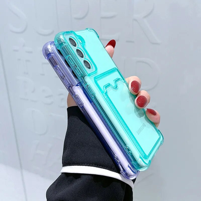 Karšu turētāja soma caurspīdīgs korpuss Samsung Galaxy S21 FE S22 S23 Plus A13 A14 A34 A54 M33 M53 A22 A32 A42 A52 A33 A53 5G korpusam