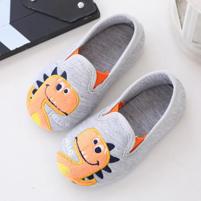 Sügistalv poisid Puuvillane riie Kodu Kingad Lapsed Armsad Dinosaurused Põrandasussid Lapsed Libisemisvastased Sokid Jalatsid Siseruumides Soojad Sussid