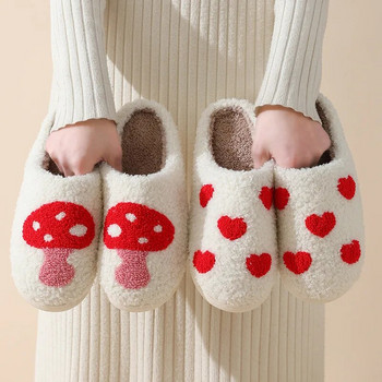 Зимни чехли Дамски Дамски домашни Обувки за всекидневна Мъжки вътрешни пухкави Коледни сладки Плодови берберски поларени Джапанки за спалня