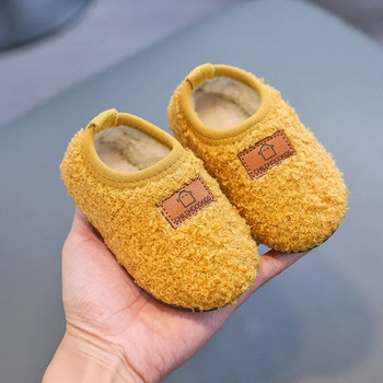 Gril Shoes Бебешки памучни обувки 2023 Есен Зима Нови удобни топли детски обувки плюс домашни унисекс вълнени памучни обувки Сладки домашни обувки