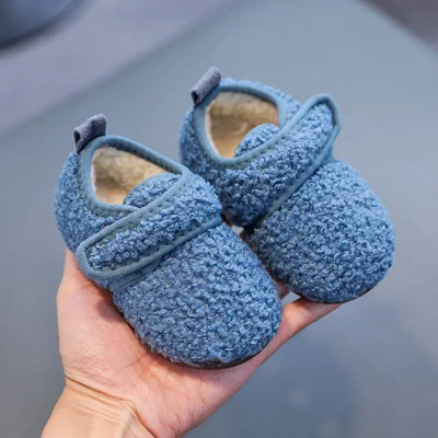 Gril Shoes Baby Cotton Shoe 2023 Rudens Ziemas Jauni Ērti Silti Bērnu Apavi Plus Mājas Unisex vilnas kokvilnas apavi Gudri mājas apavi