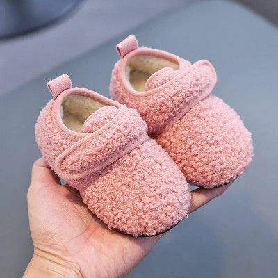 Gril Shoes Baby Cotton Shoe 2023 Rudens Ziemas Jauni Ērti Silti Bērnu Apavi Plus Mājas Unisex vilnas kokvilnas apavi Gudri mājas apavi