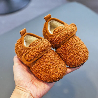 Gril Shoes Baby Cotton Shoe 2023 Rudens Ziemas Jauni Ērti Silti Bērnu Apavi Plus Mājas Unisex vilnas kokvilnas apavi Gudri mājas apavi