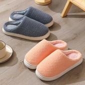 Zimske ženske plišane papuče Muške kućne tople cipele Odrasle Mekana vuna Ležerne na debelom potplatu od flanela za spavaću sobu Prigušene tobogane