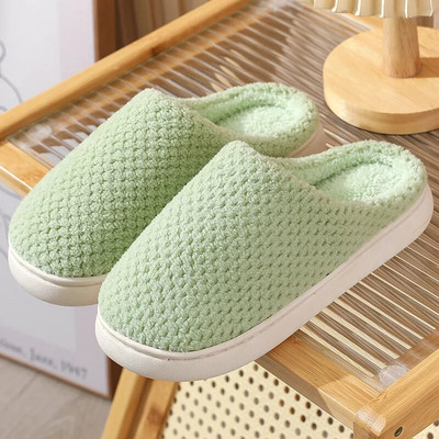 Zimske ženske plišane papuče Muške kućne tople cipele Odrasle Mekana vuna Ležerne na debelom potplatu od flanela za spavaću sobu Prigušene tobogane