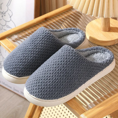 Zimske ženske plišane papuče Muške kućne tople cipele Odrasle Mekana vuna Ležerne na debelom potplatu od flanela za spavaću sobu Prigušene tobogane