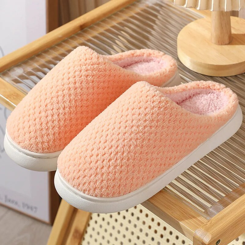 Zimske ženske plišane papuče Muške kućne tople cipele Odrasle Mekana vuna Ležerne na debelom potplatu od flanela za spavaću sobu Prigušene tobogane