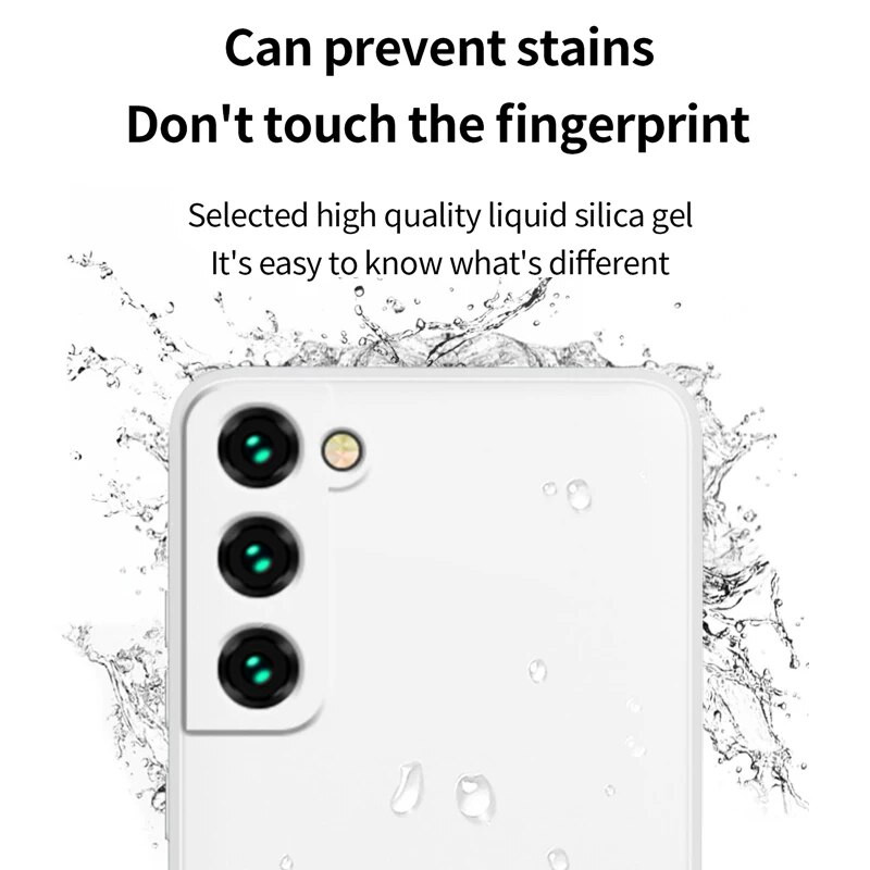 Τετράγωνη θήκη υγρής σιλικόνης για Samsung Galaxy S24 S23 A73 A53 A33 A23 A13 A52 A72 A42 A71 A51 A21S Πολυτελές μαλακό κάλυμμα