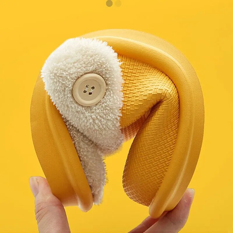 Sieviešu ziemas noņemamas čības Ūdensnecaurlaidīgas iekštelpu ikdienas siltas plīša čības Modes Kokvilnas kažokādas slaidi Mājas Pārim Apavi