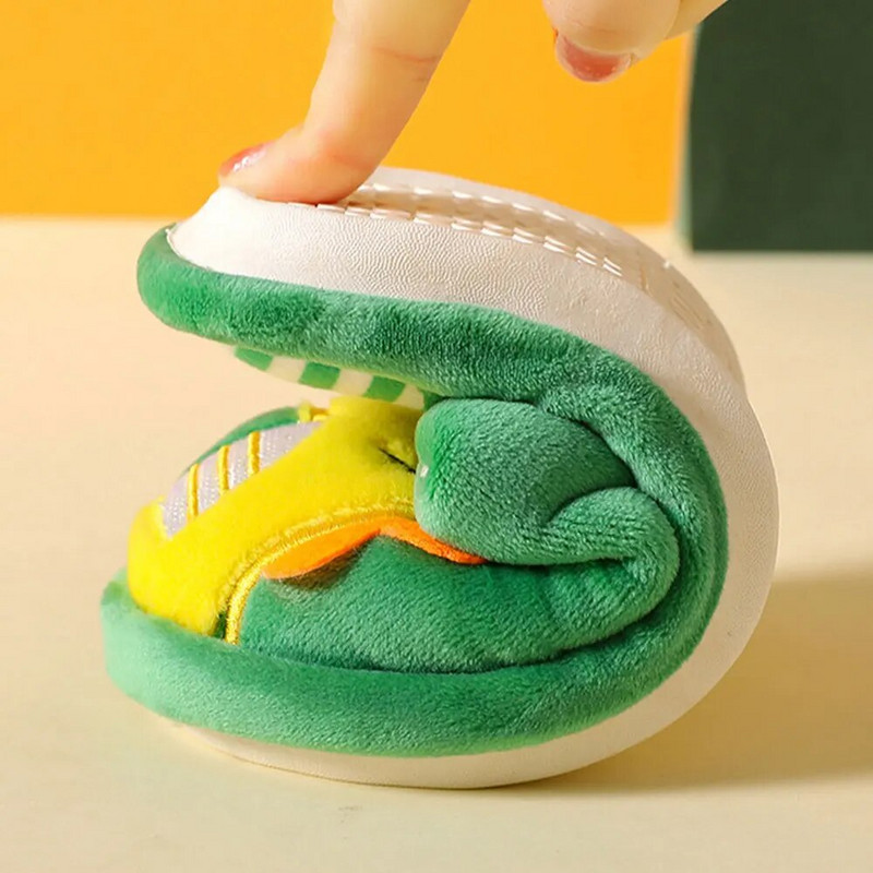 Pamut Cipők Gyerekek Aranyos Meleg Téli Lányok Cipők Szőrös Beltéri Papucsok Gyerekeknek Fiú Téli Rajzfilm Baba Csúszásmentes Otthoni Papucsok