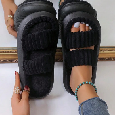 2023. g. Jaunas modes krusteniskas kokvilnas lina čības, sieviešu vasaras mājas, biezas platformas, plakanas slaidas, grīdas, klusas čības, komfortabli čības