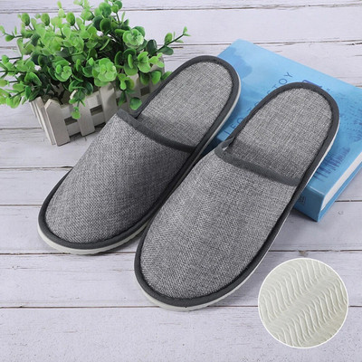 Vienreizējās lietošanas Hotel Travel Spa Portatīvie apavi vīriešiem Sievietēm Mājas Viesu Iekštelpu čības Unisex čības Vasaras lina čības