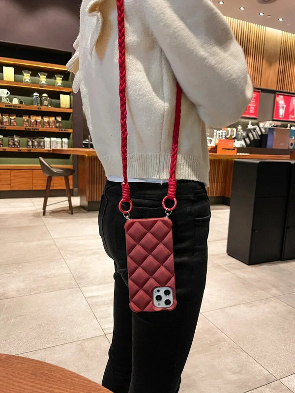 3D luksuslik Diamond Crossbody kaelarihmaümbris iPhone 15 13 11 12 14 Pro Max Mini XS XR 7 8 Plus SE põrutuskindel pehme silikoonkate