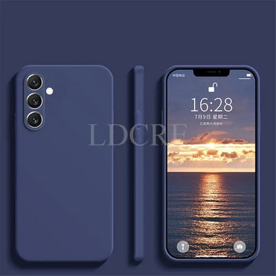 Για Samsung Galaxy A54 Case Υγρή σιλικόνη Samsung A15 A05 A05S A54 M54 M14 A34 A24 A53 A14 A04E A04 A04S Κάλυμμα TPU Protector
