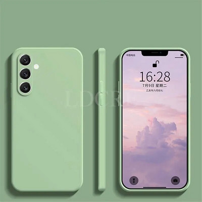 Για Samsung Galaxy A54 Case Υγρή σιλικόνη Samsung A15 A05 A05S A54 M54 M14 A34 A24 A53 A14 A04E A04 A04S Κάλυμμα TPU Protector