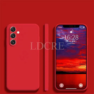 Για Samsung Galaxy A54 Case Υγρή σιλικόνη Samsung A15 A05 A05S A54 M54 M14 A34 A24 A53 A14 A04E A04 A04S Κάλυμμα TPU Protector
