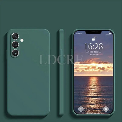 Για Samsung Galaxy A54 Case Υγρή σιλικόνη Samsung A15 A05 A05S A54 M54 M14 A34 A24 A53 A14 A04E A04 A04S Κάλυμμα TPU Protector