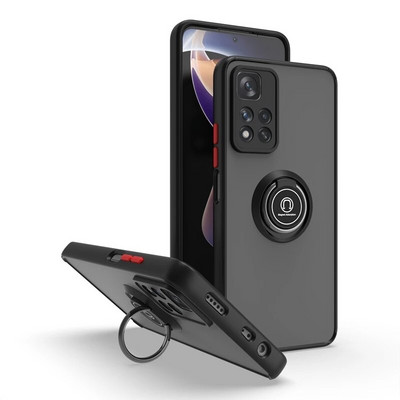 Αντικραδασμική ματ θήκη για Xiaomi Redmi Note 11 Pro Max 9 10 Poco X3 NFC 9c 9s 8 GT M3 11T F3 9A 9T 5G Μεταλλικό κάλυμμα δαχτυλιδιού