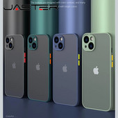 Θήκη τηλεφώνου JASTER για iPhone 14 13 12 11 Pro Max Matte διαφανές κάλυμμα για iPhone 14 Pro Max Προστασία φακού Κάλυμμα αντικραδασμικό