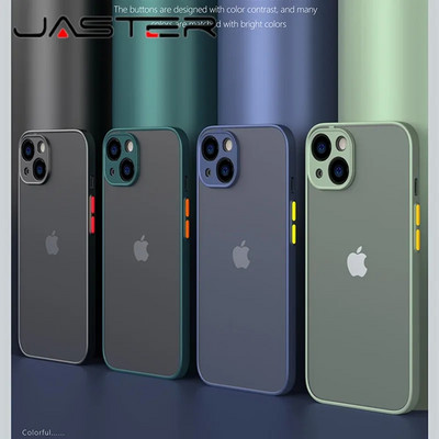 Калъф за телефон JASTER за iPhone 14 13 12 11 Pro Max Матово полупрозрачно покритие за iPhone 14 Pro Max Защита на обектива Удароустойчив капак