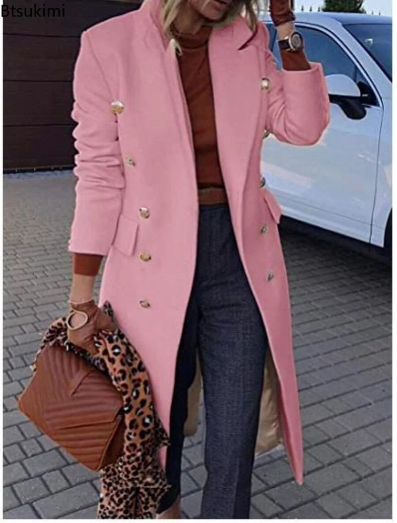 Νέο 2023 Φθινόπωρο Χειμώνας Γυναικεία Μπουφάν Μάλλινα Πορτοφόρια Μασίφ Διπλό Γυναικείο Παλτό Γυναικείο Πανωφόρι 4XL