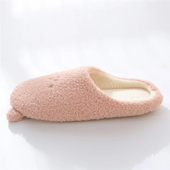 Неплъзгащи се подови пързалки Топли чехли за двойка за спалня Дамски чехли Вътрешни плюшени меки сладки памучни чехли