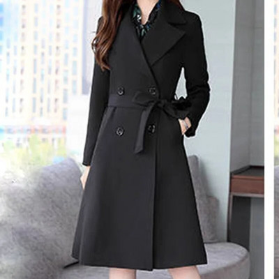 Moodsad revääri nööbid, sidemega vöörimantlid Naiste riided 2023. aasta sügis, uued ülisuured vabaaja ülaosad.