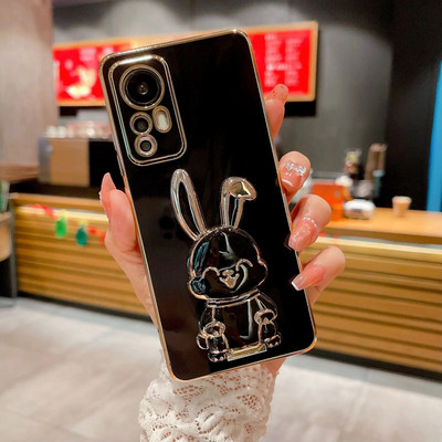 3D Cute Rabbit kokkupandav statiiviümbris Xiaomi Redmi Note 12 11 10 9 9A 9T 9C 8 10C 7 M3 X3 Pro Max elektrilise löögikindel kate jaoks