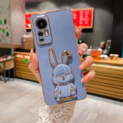 3D Cute Rabbit kokkupandav statiiviümbris Xiaomi Redmi Note 12 11 10 9 9A 9T 9C 8 10C 7 M3 X3 Pro Max elektrilise löögikindel kate jaoks