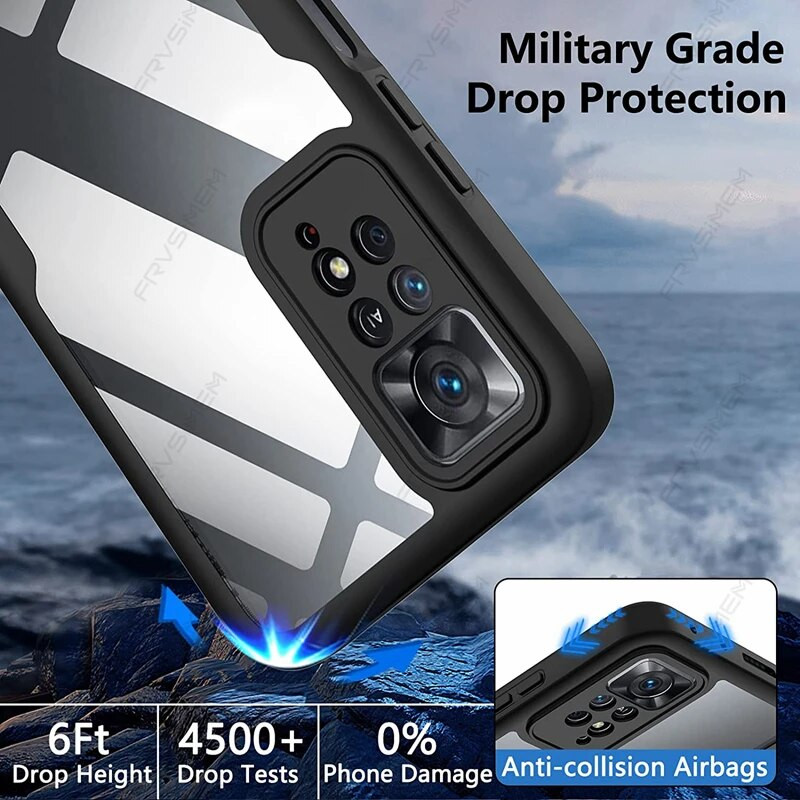 360 teljes védelmi tok XiaoMi RedMi Note 11 11s 10 10s Pro Plus 5G 4G 9 9s 9T 9A 9C 12 NFC 10C globális verzió puha borítóhoz