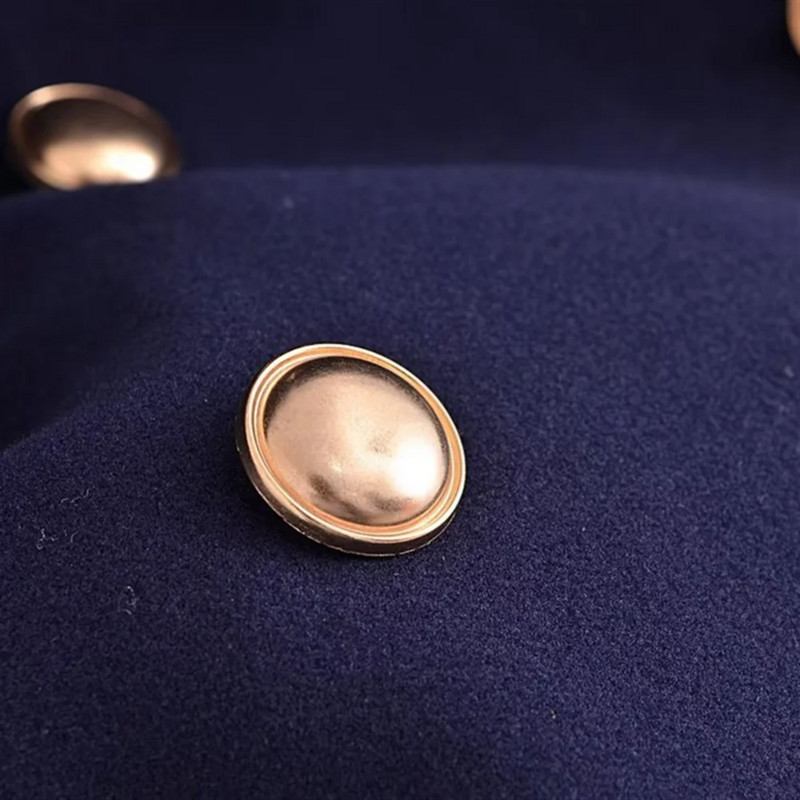 PB&ZA 2023 sügis/talv uus naiste metallist nööpidega polokrae, pikkade varrukatega kaherealine sile villane paksendatud mantel