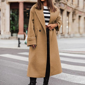 Γυναικείο χειμωνιάτικο μακρύ παλτό με μακρύ μανίκι με κουμπωτά γυναικεία παλτό ζεστό μακρύ κομψό κορεάτικο παλτό για όμορφη γυναίκα 2023