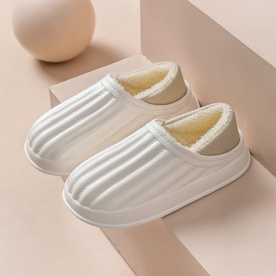 Veekindlad plüüsis sussid, soojad, paksu tald, naiste karvased sussid Kerged Eva talv õues puuvillased kingad, paar kodu liugused siseruumides