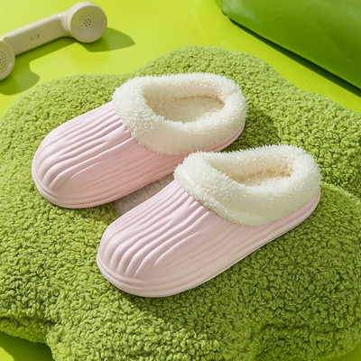 Veekindlad plüüsis sussid, soojad, paksu tald, naiste karvased sussid Kerged Eva talv õues puuvillased kingad, paar kodu liugused siseruumides