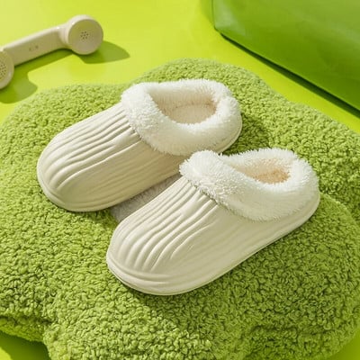 Veekindlad plüüsis sussid, soojad, paksu tald, naiste karvased sussid Kerged Eva talv õues puuvillased kingad, paar kodu liugused siseruumides