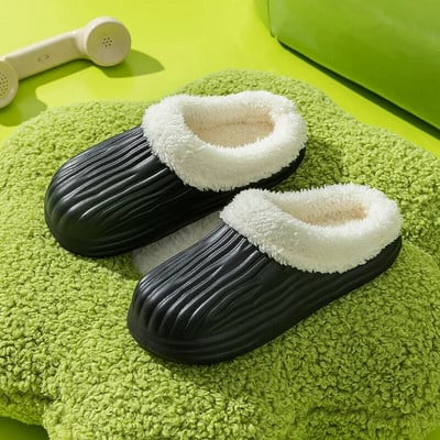 Veekindlad plüüsis sussid, soojad, paksu tald, naiste karvased sussid Kerged Eva talv õues puuvillased kingad, paar kodu liugused siseruumides