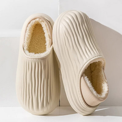 Veekindlad plüüsis sussid, soojad, paksu tald, naiste karvased sussid Kerged Eva talv õues puuvillased kingad, paar kodu liugused siseruumides