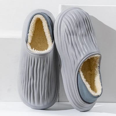 Veekindlad plüüsis sussid, soojad, paksu tald, naiste karvased sussid Kerged Eva talv õues puuvillased kingad, paar kodu liugused siseruumides